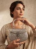 Ishhaara Exclusive Hand Carved High Quality German Silver Purse