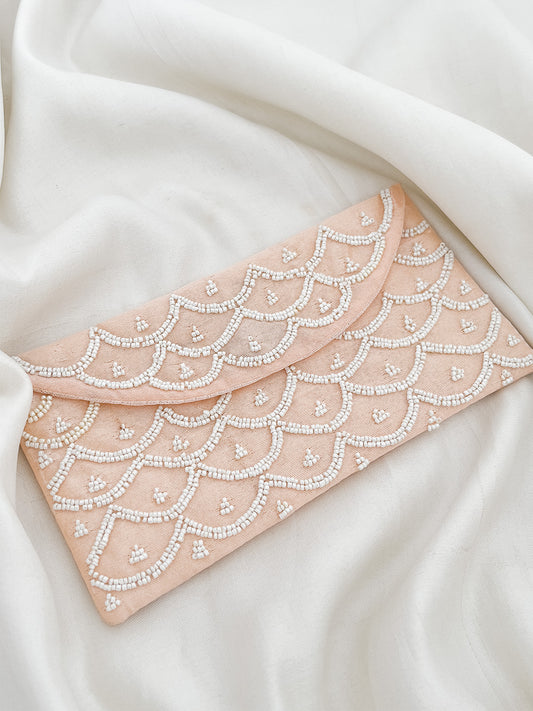 Ishhaara Exclusive Handwork Pearl Clutch