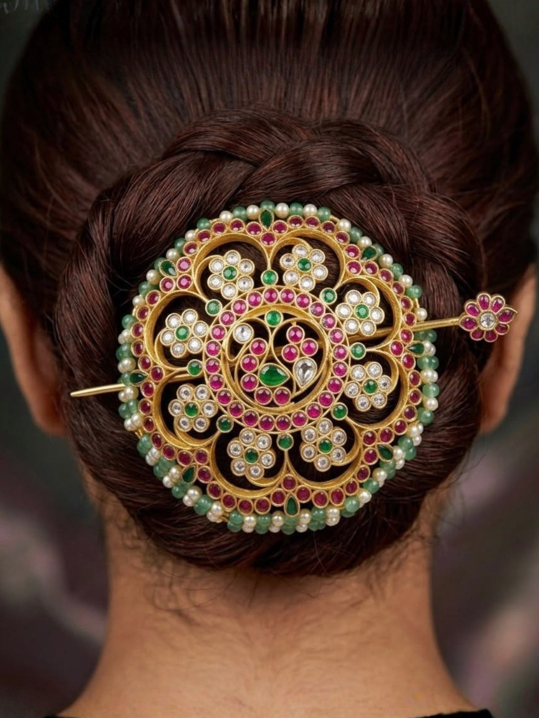 Ishhaara Exclusive Jadau Kundan Hair Bun