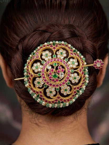 Ishhaara Exclusive Jadau Kundan Hair Bun