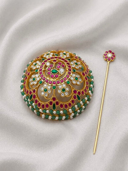 Ishhaara Exclusive Jadau Kundan Hair Bun