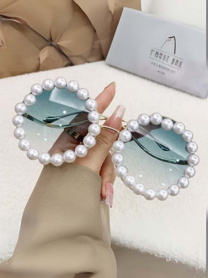 Ishhaara Exclusive Round Pearl Sunglasses