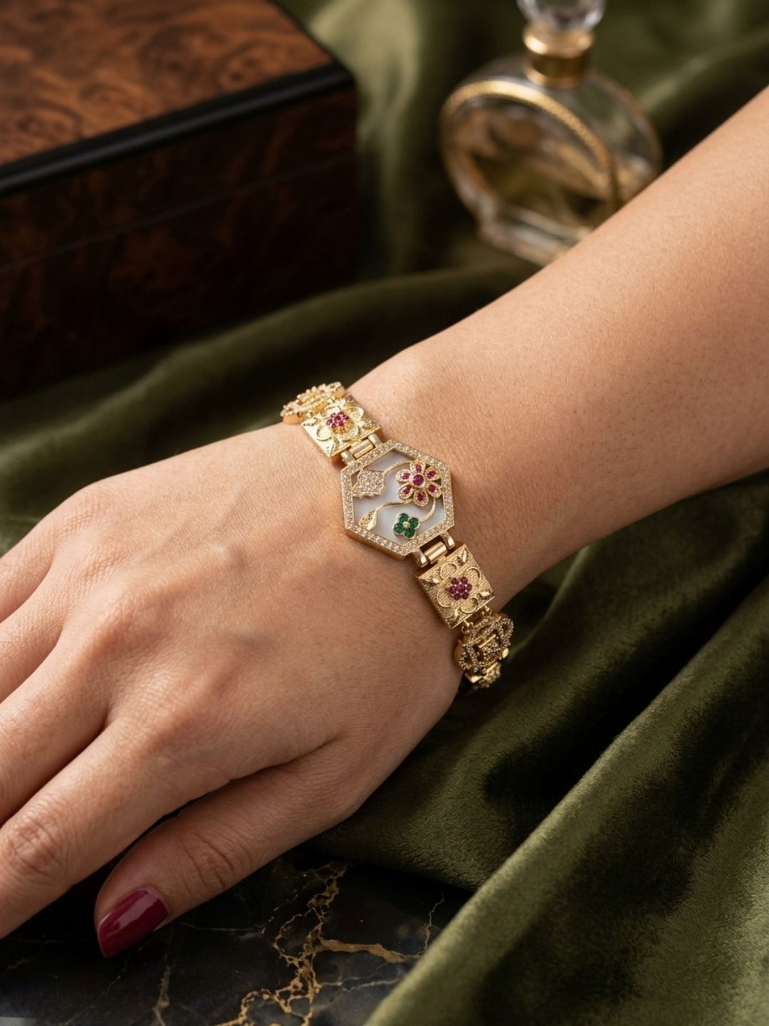 Ishhaara Exquisite Antique Kashmiri Bracelet