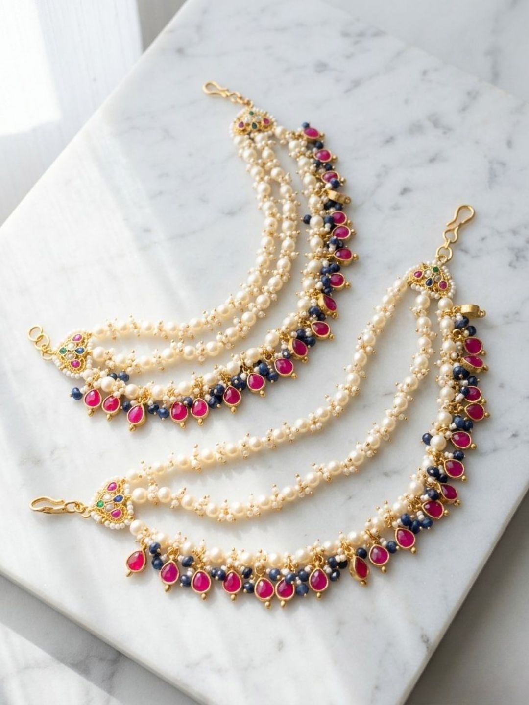 Ishhaara Exquisite Craftsmanship Antique Ear Chains