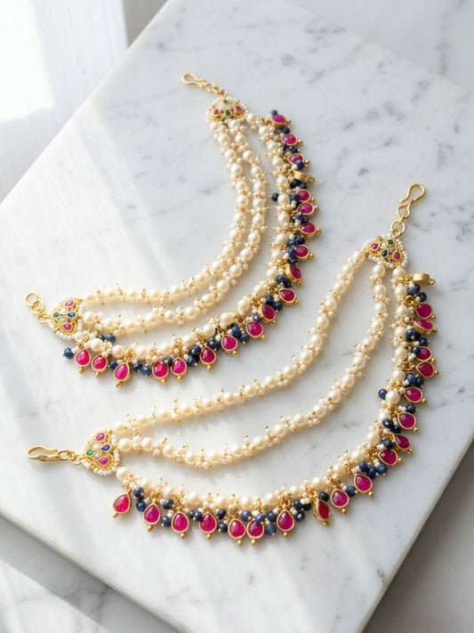 Ishhaara Exquisite Craftsmanship Antique Ear Chains