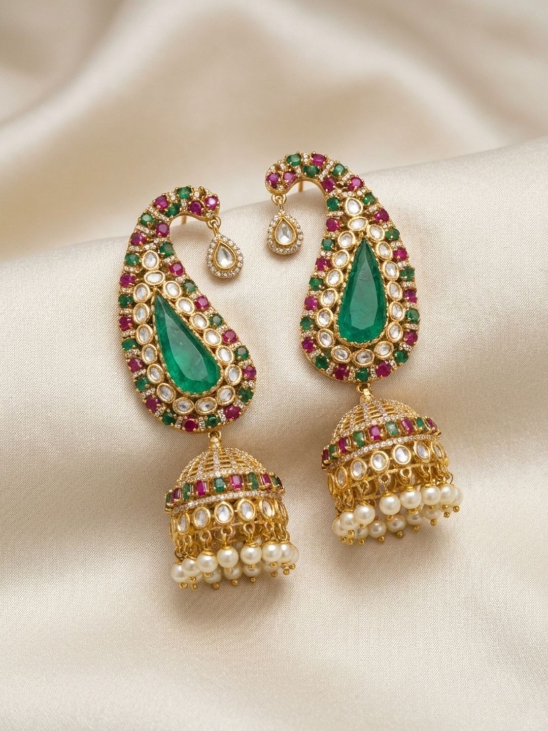 Ishhaara Exquisite Jadau Kundan Bridal Earcuff Earrings