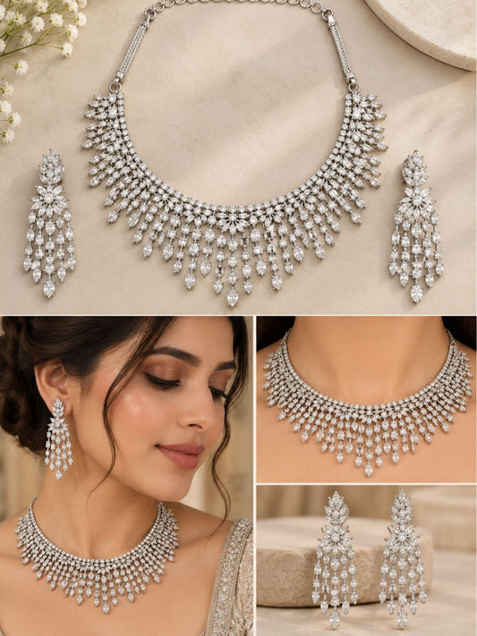Ishhaara Faux Diamond Necklace Set