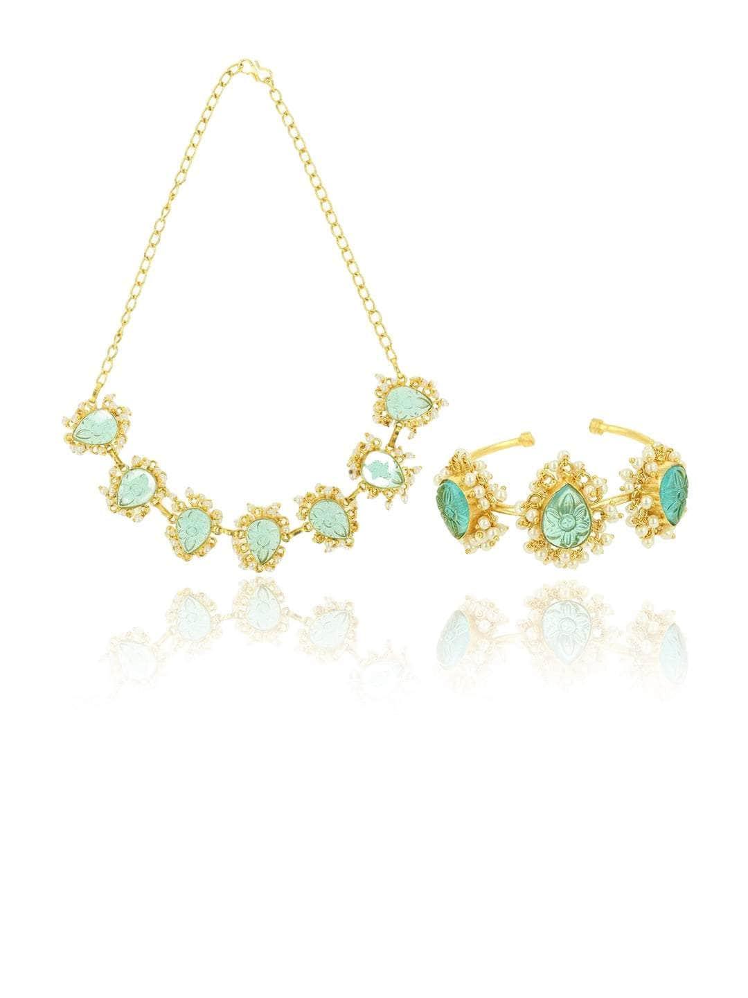 Ishhaara Firoza Choker And Handcuff Set