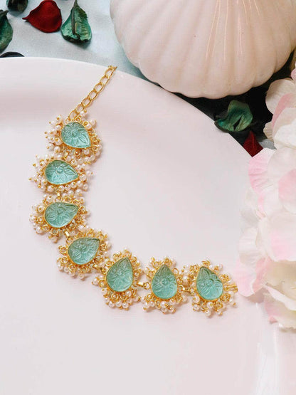 Ishhaara Firoza Choker Light Blue