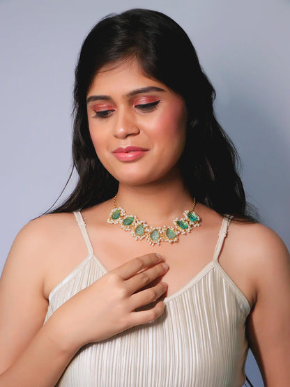 Ishhaara Firoza Choker Light Blue