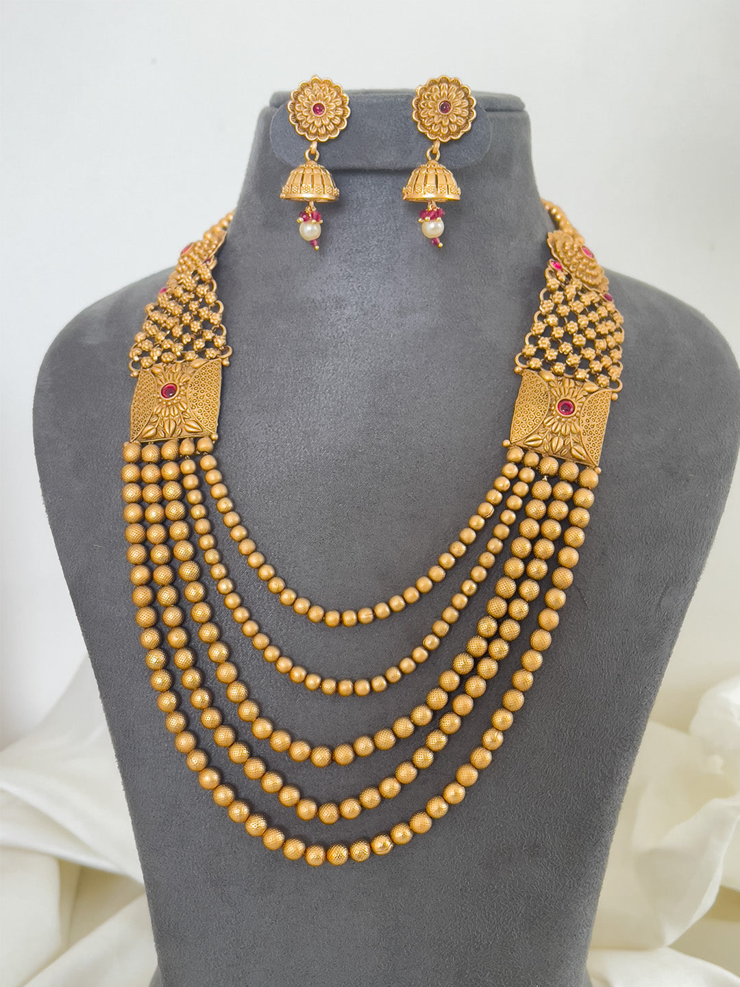 Ishhaara Five Lined Kanta Groom Necklace