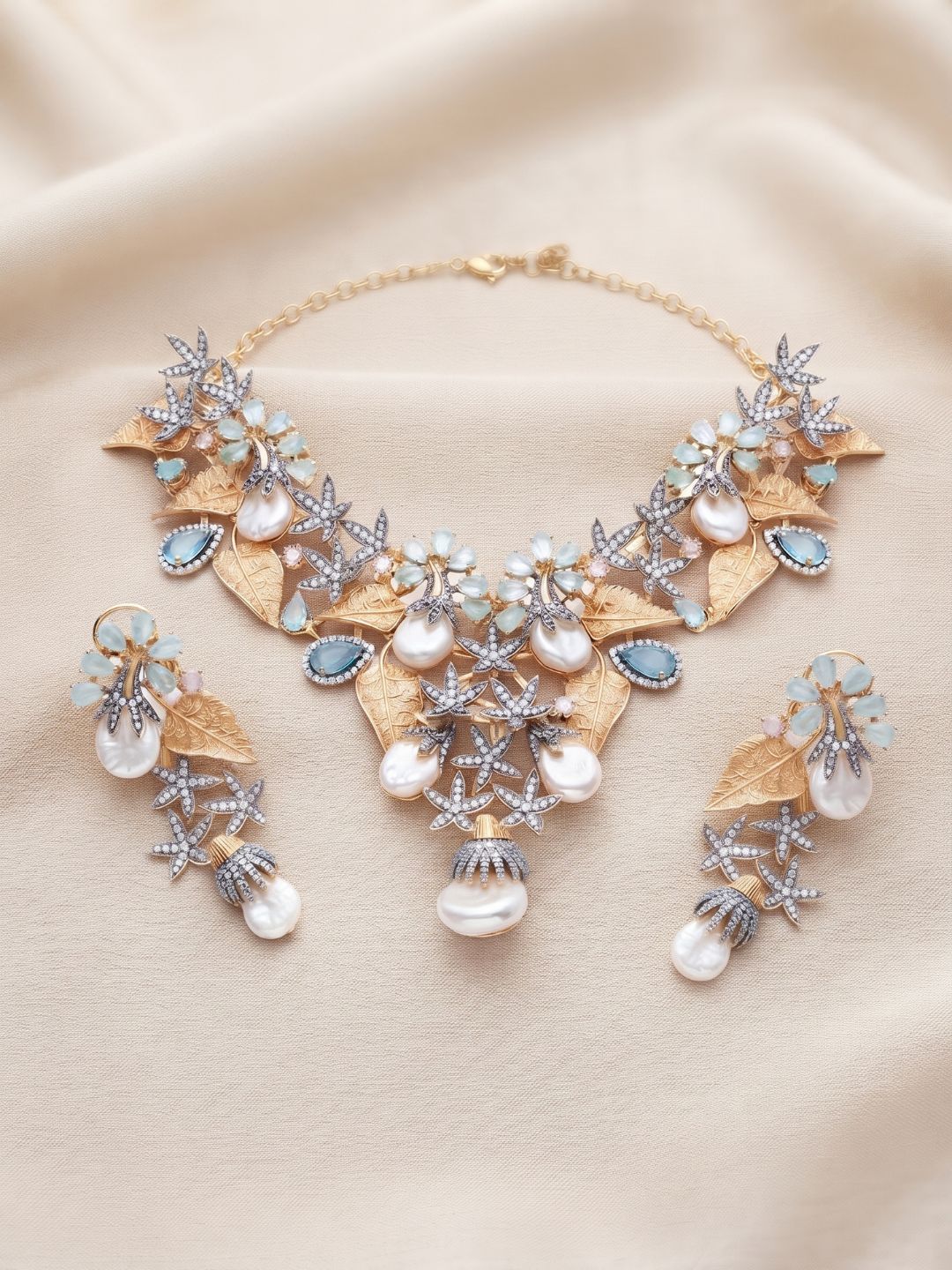 Ishhaara Flaura Fusion Designer Necklace Set