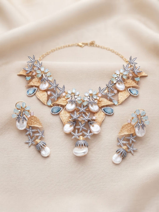 Ishhaara Flaura Fusion Designer Necklace Set
