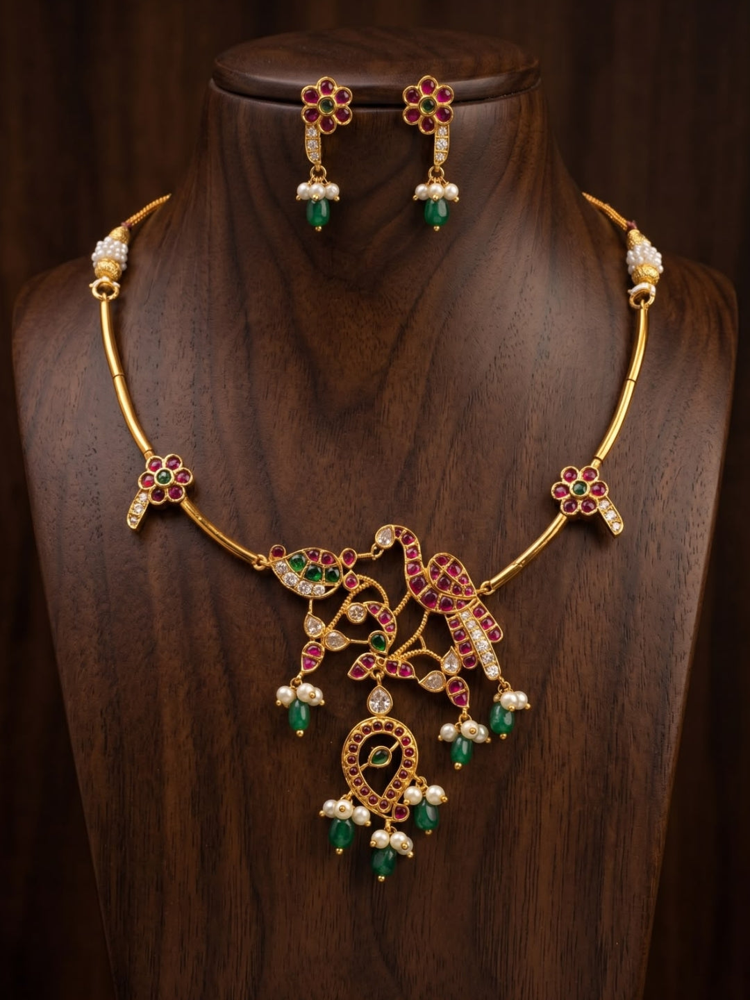 Ishhaara Flexible Peacock Hasli Choker