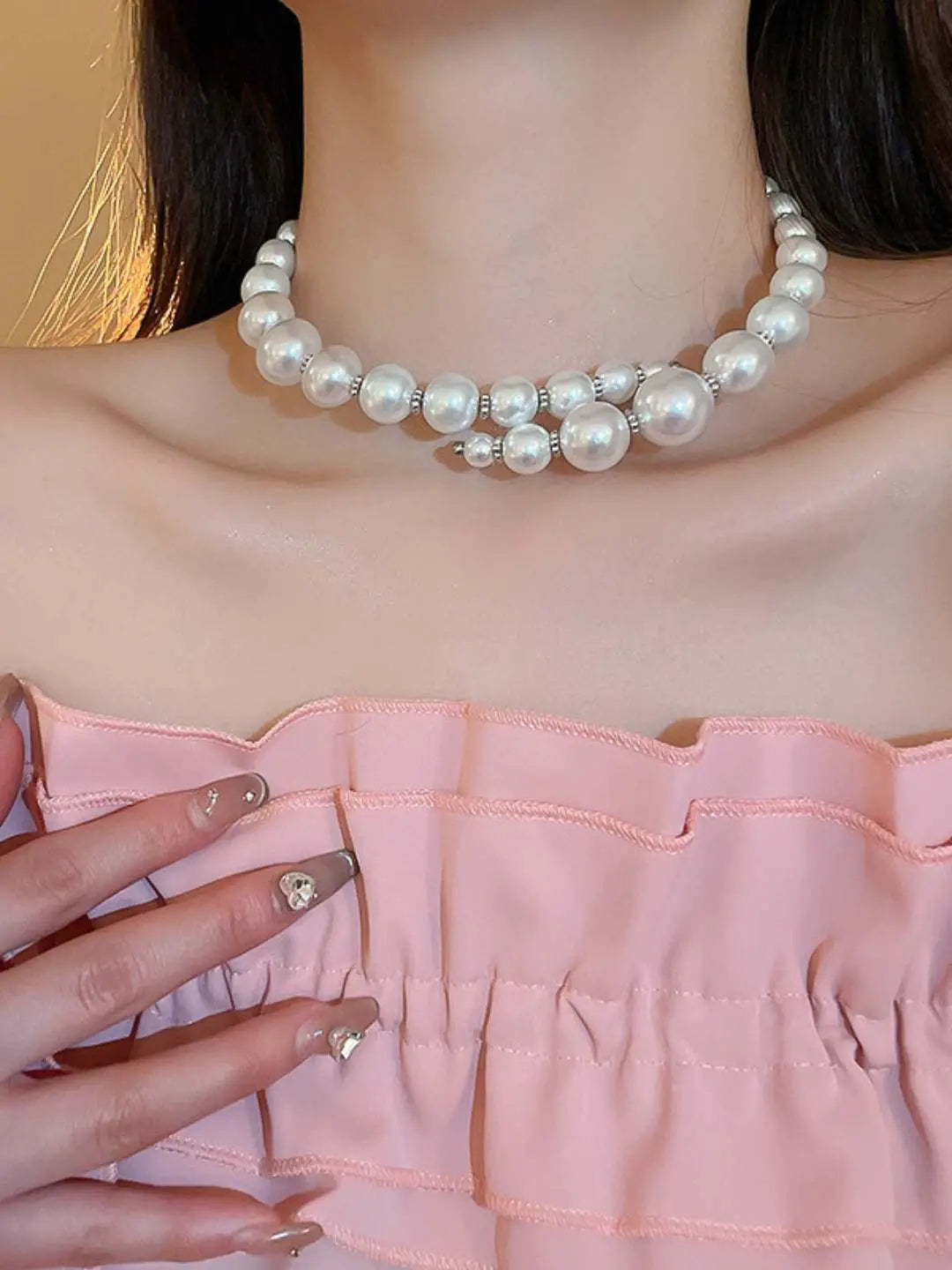 Ishhaara Flexible Pearl Choker