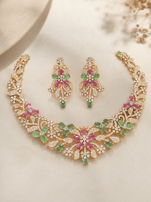 Ishhaara Floral Diamond Pastel Set