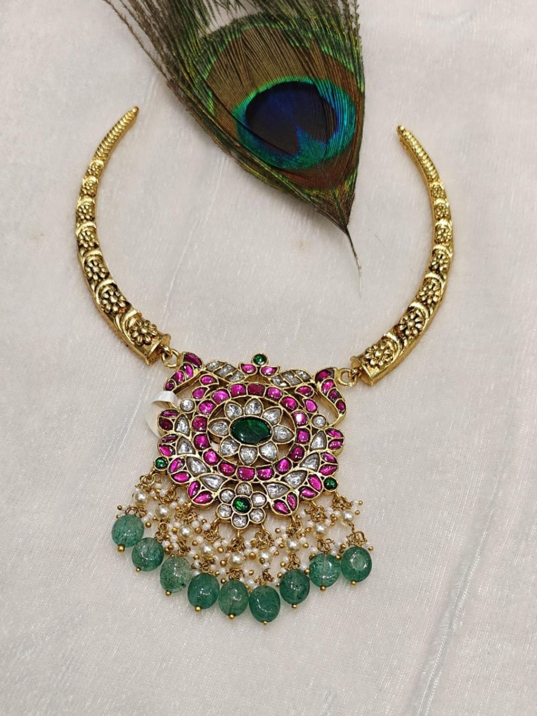 Ishhaara Floral Jadau Kundan Choker Necklace