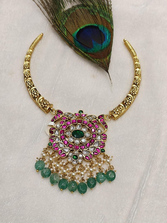 Ishhaara Floral Jadau Kundan Choker Necklace
