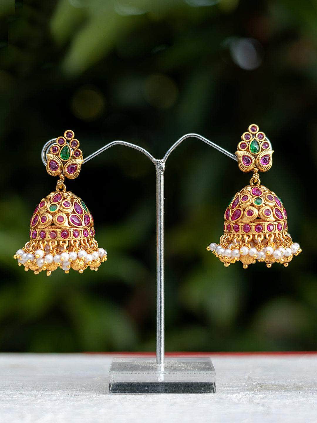 Ishhaara Floral Jhumki Earrings
