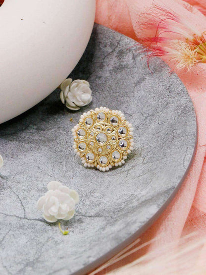 Ishhaara Floral Kundan Ring