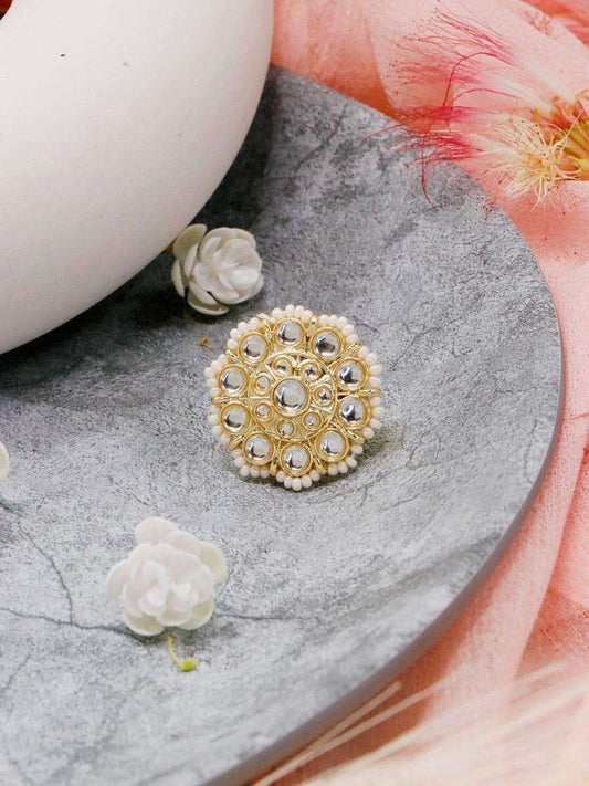 Ishhaara Floral Kundan Ring