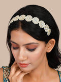 Ishhaara Floral Shape Kundan Studded Hair Band