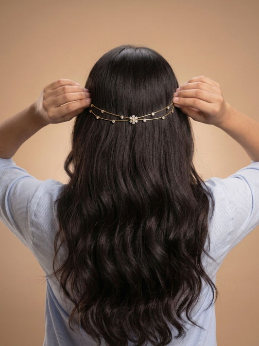 Ishhaara Floral Shaped Bridal Hair Vine