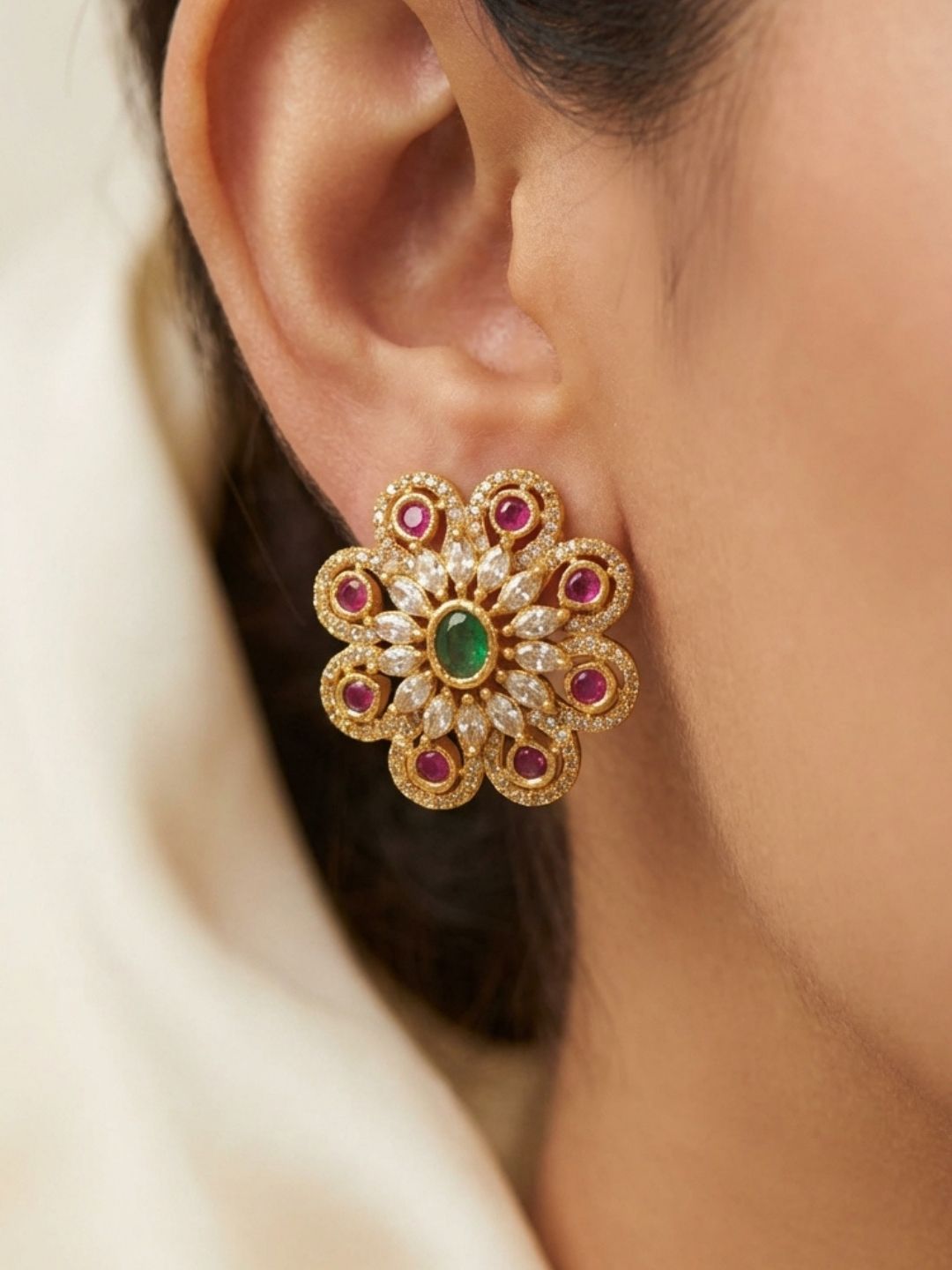 Ishhaara Floral Stud Earrings