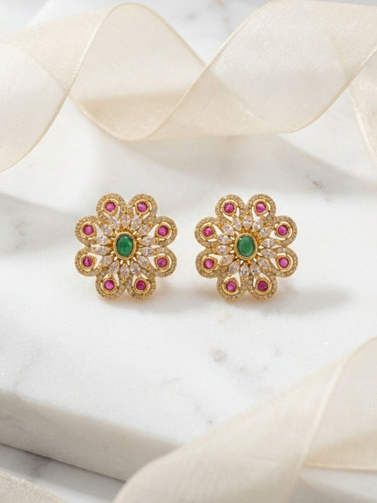 Ishhaara Floral Stud Earrings