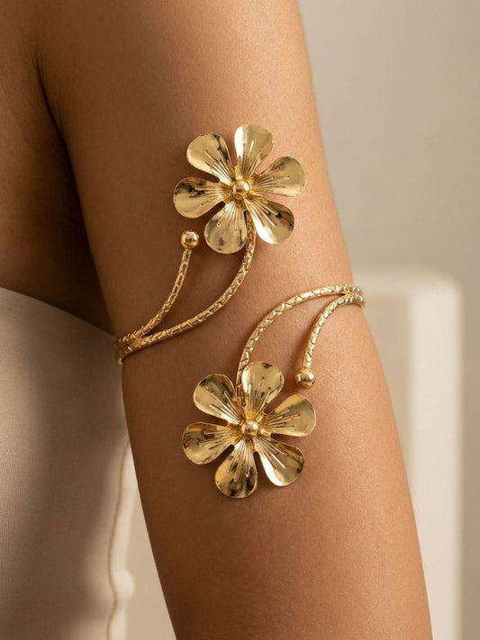 Ishhaara Floral Upper Arm Cuff Bracelet