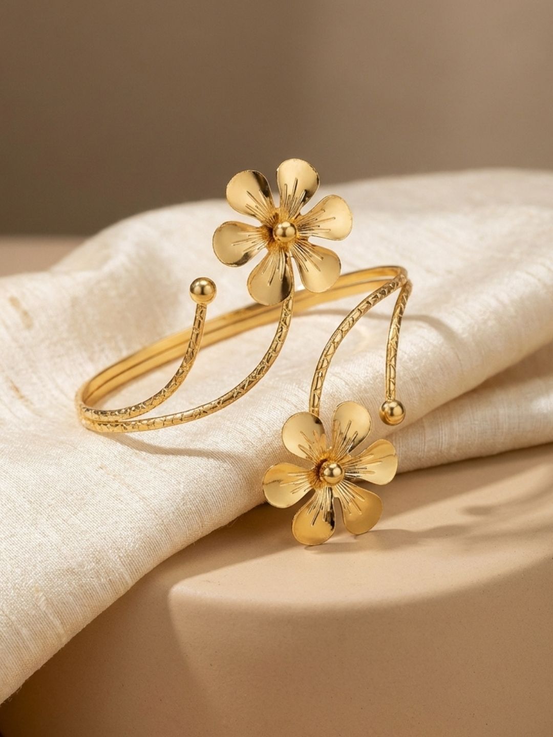 Ishhaara Floral Upper Arm Cuff Bracelet