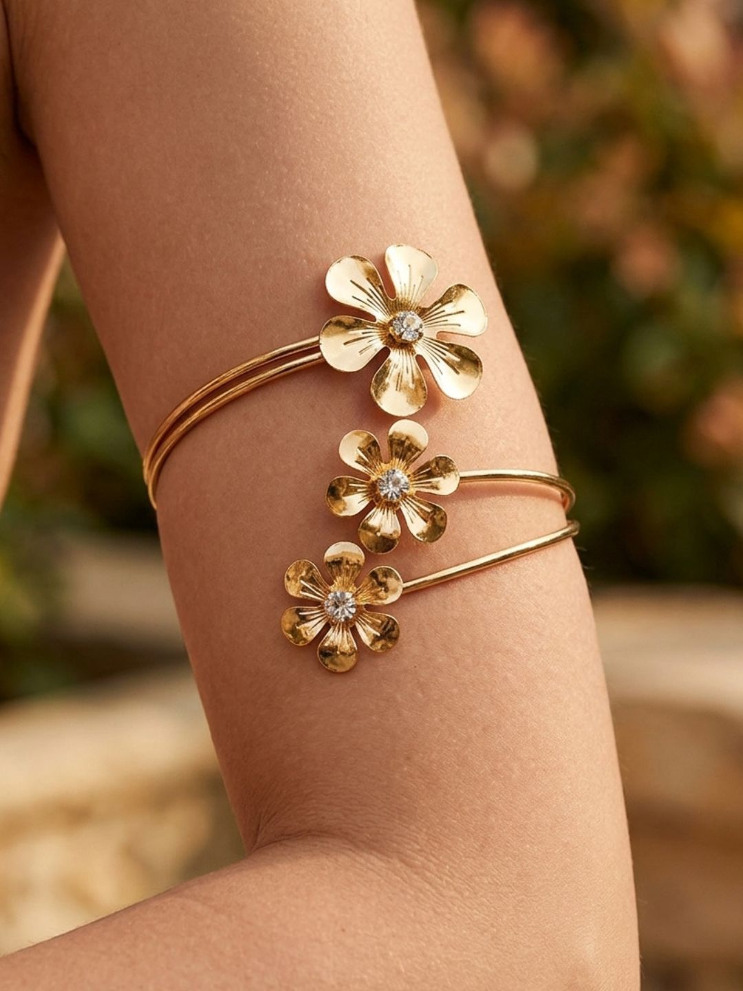 Ishhaara Floral Upper Arm Cuff Bracelet