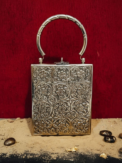 Ishhaara Floral Vintage Antique Clutch Bag