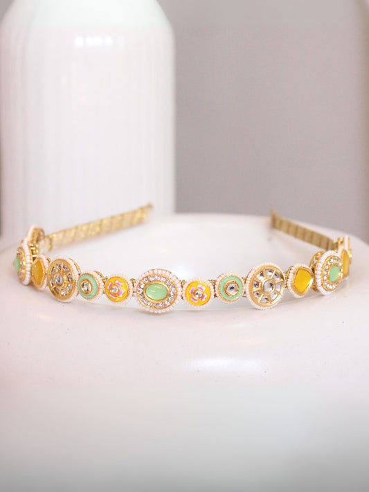 Ishhaara Floret And Bead Studded Hair Band
