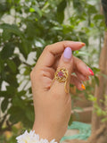 Ishhaara Flower Design Vanki Type Finger Ring