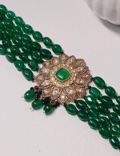 Ishhaara Flower Pendant Victorian Set