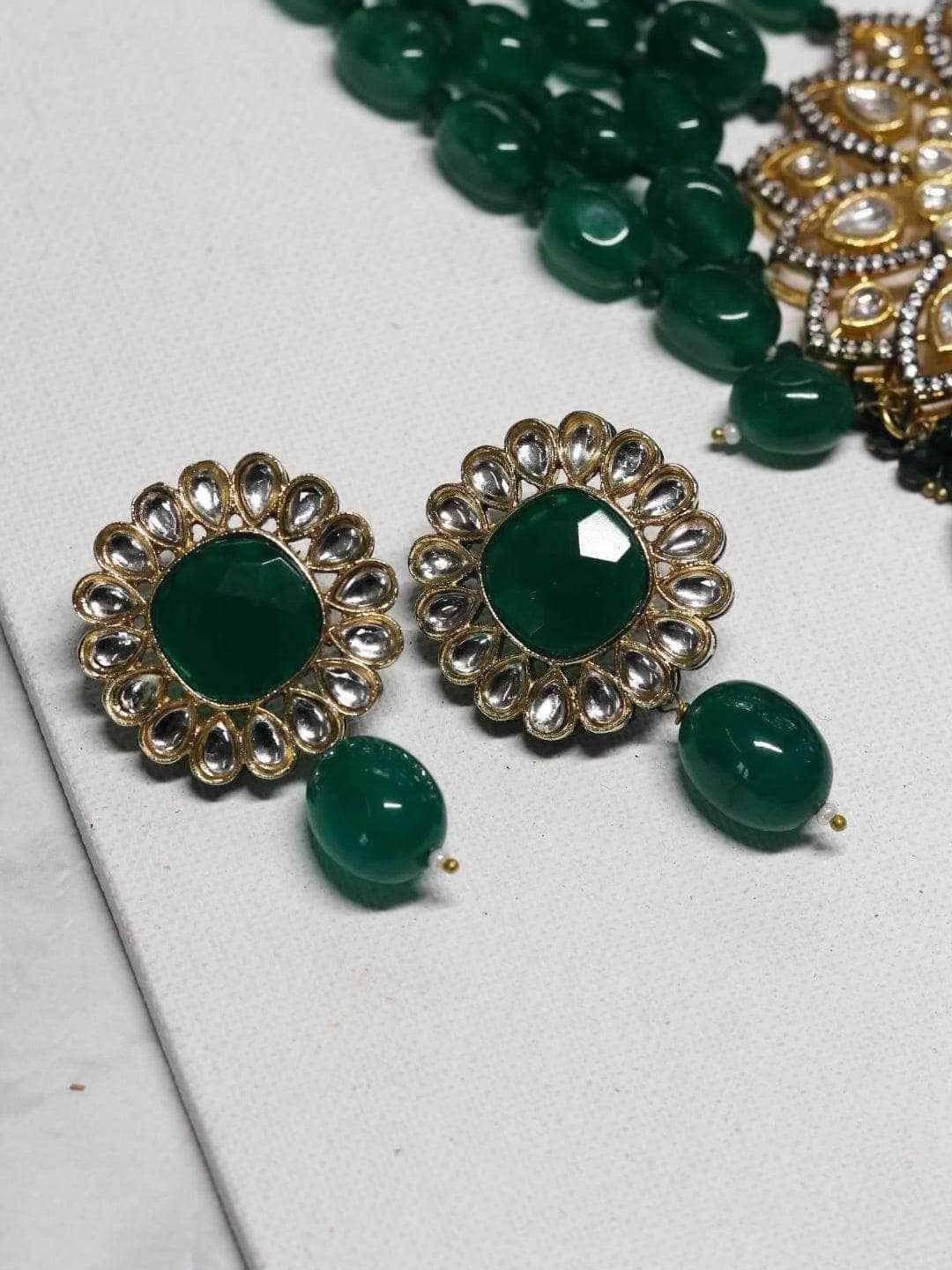 Ishhaara Flower Pendant Victorian Set