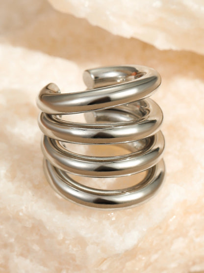 Ishhaara Four Layered Hoop Earcuff Earrings