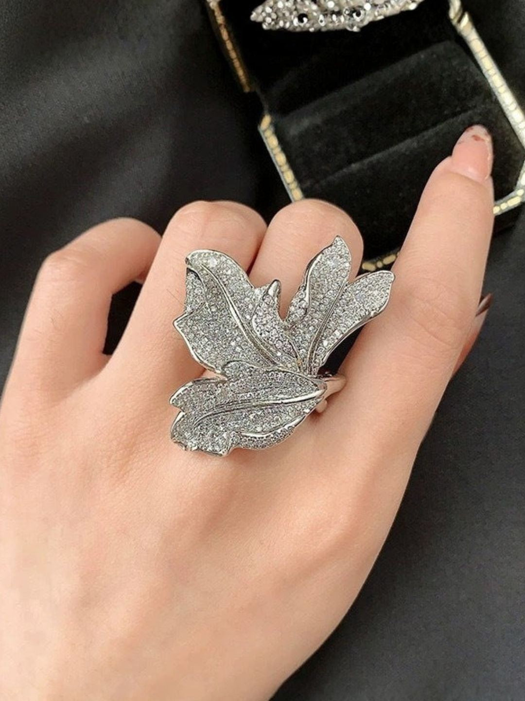 Ishhaara Frost Moth Ring