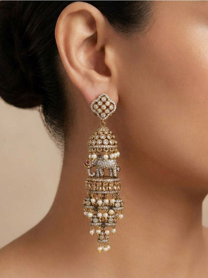 Ishhaara Gajraj Premium Dangler Earrings