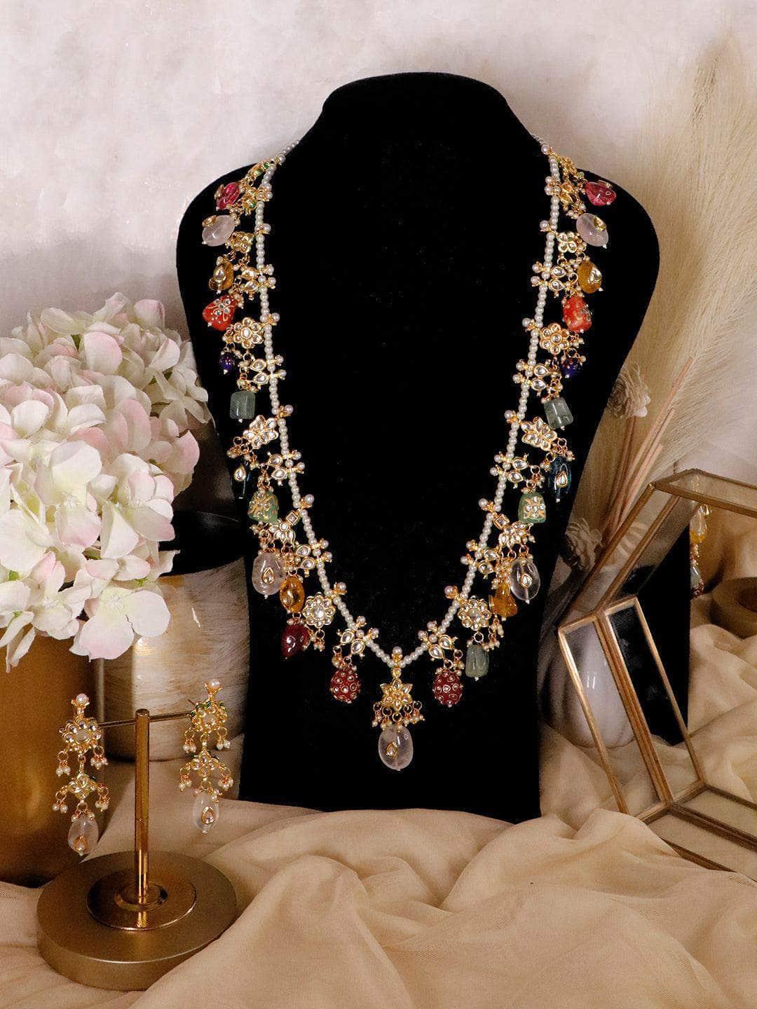 Ishhaara Gauaharkhan In Multi Beaded Long Necklace