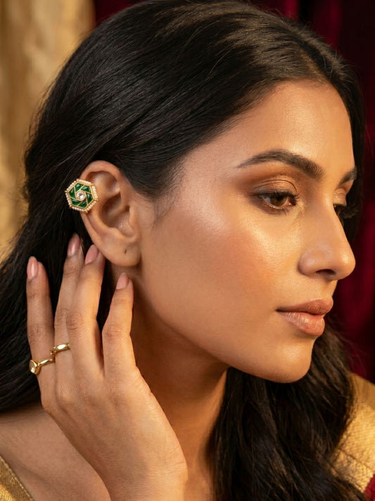 Ishhaara Gemstone Studded Bugadi Earrings