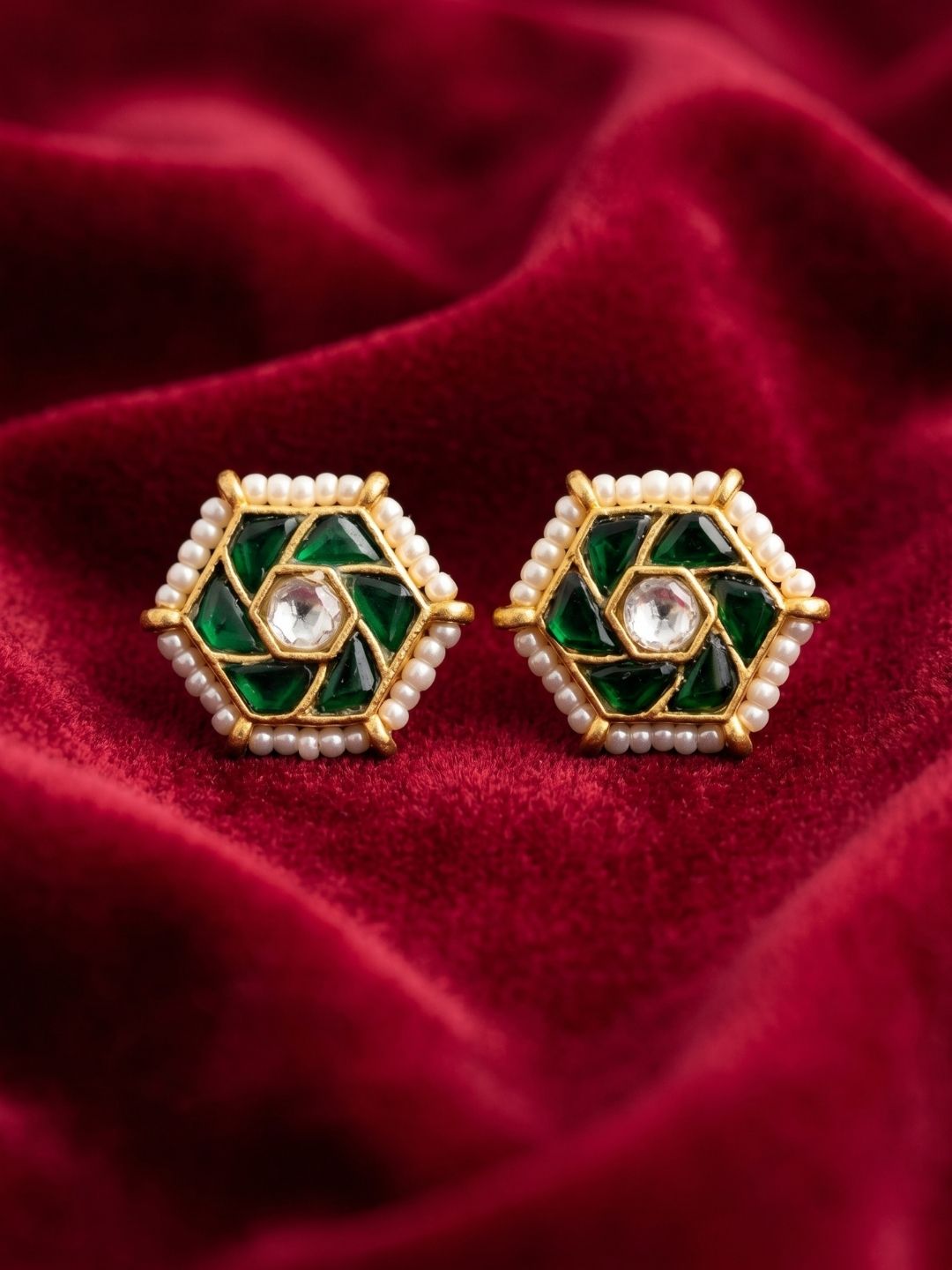 Ishhaara Gemstone Studded Bugadi Earrings