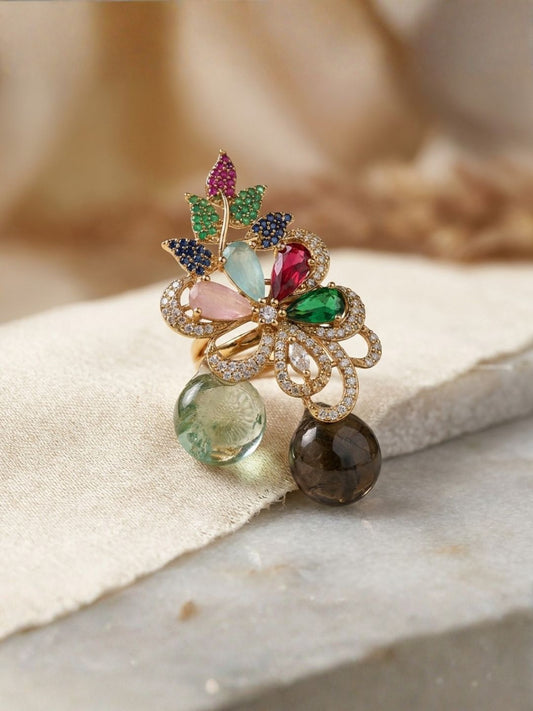 Ishhaara Gemstones Studded Ring