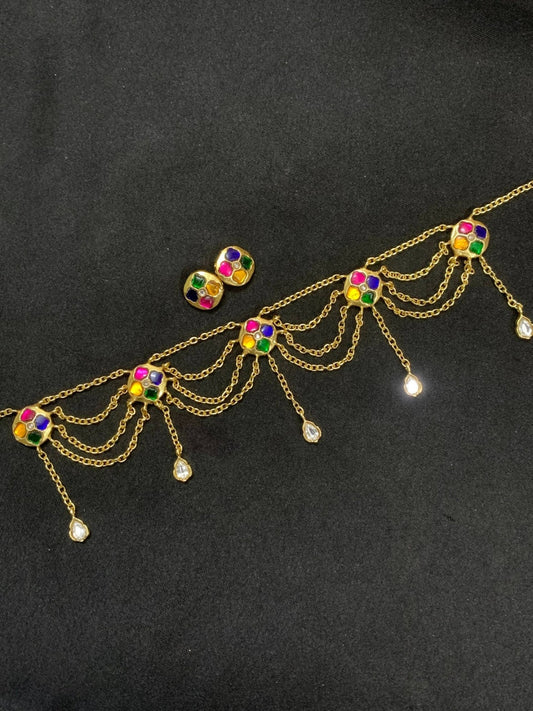 Ishhaara Geometric Charm Choker Necklace