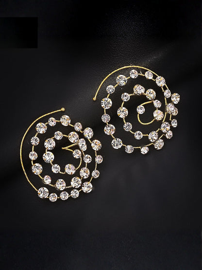 Ishhaara Geometric Circle Earcuff Earrings