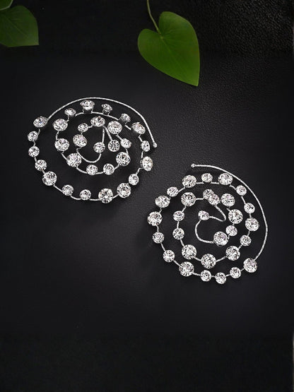Ishhaara Geometric Circle Earcuff Earrings
