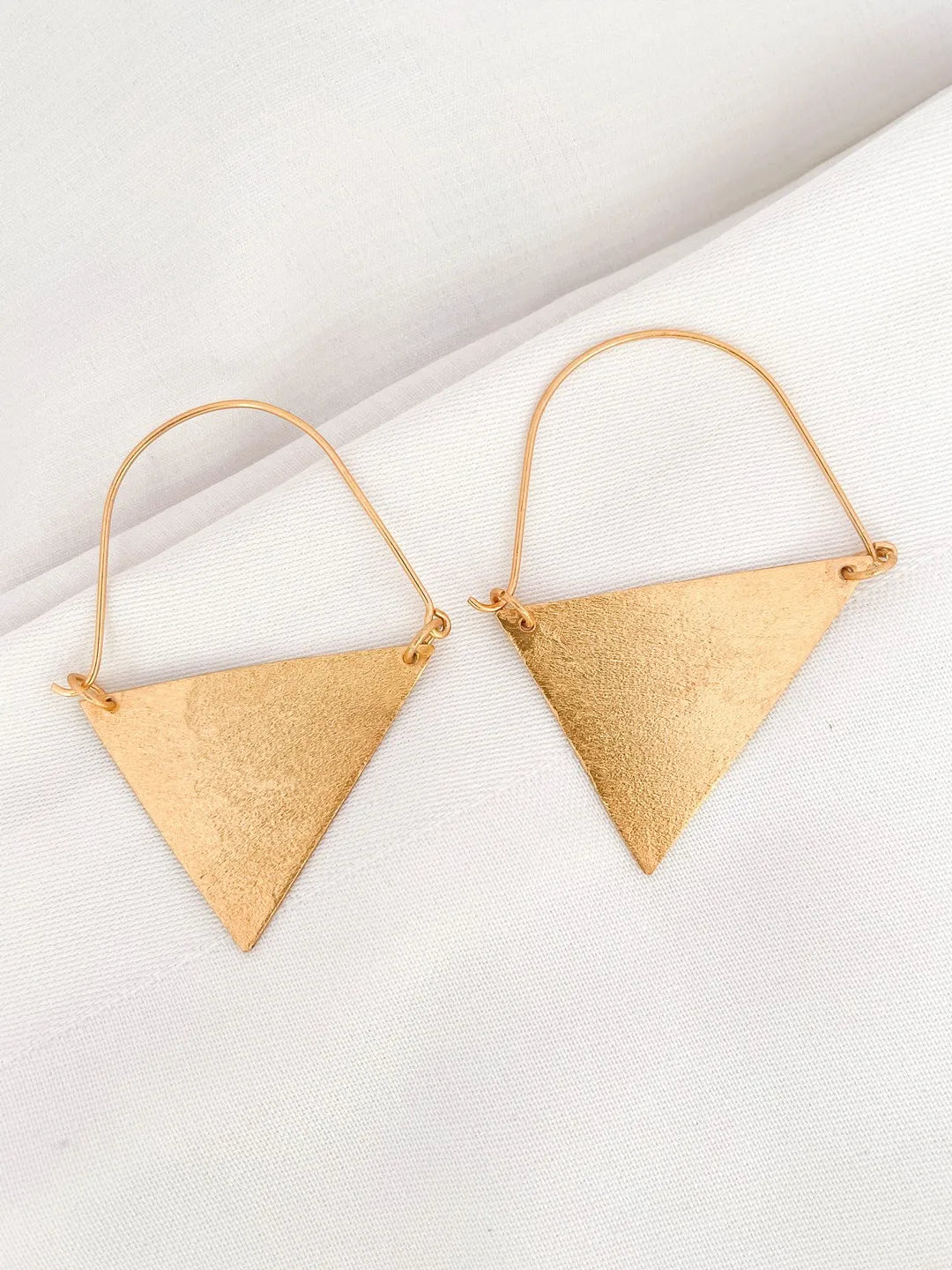 Ishhaara Geometric Long Triangle Earring