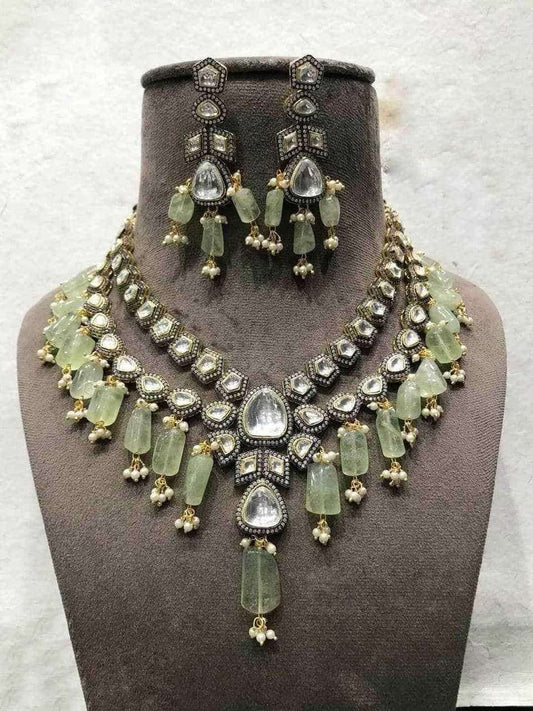 Ishhaara Geometric Polki Necklace