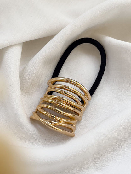 Ishhaara Geometric Stainless Steel Rubber Band